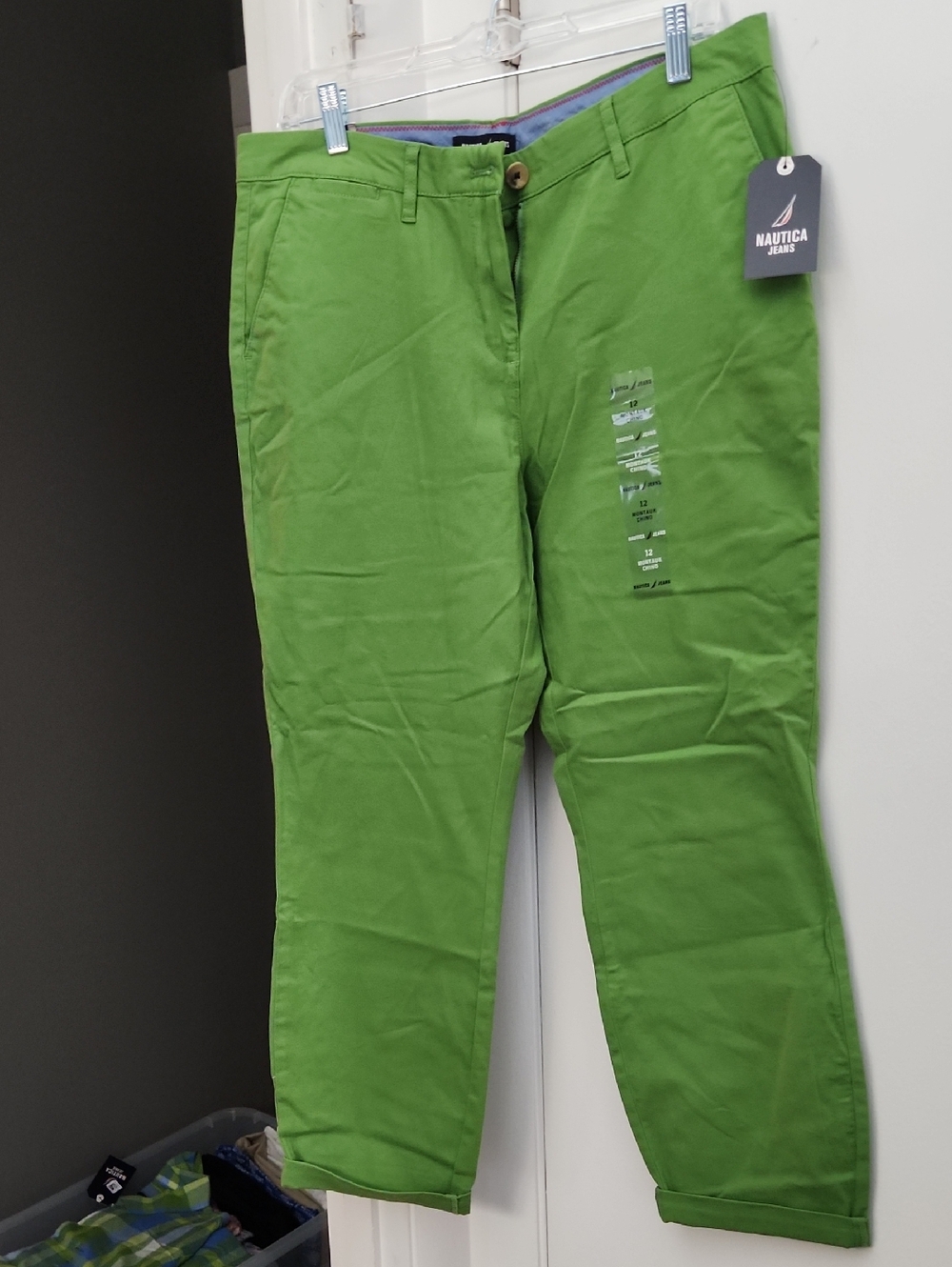 Nautica Women's Bright Green Chino Pants